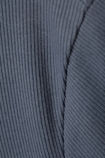 Dusty Blue - Close Fitted Rib T-Shirt - 1