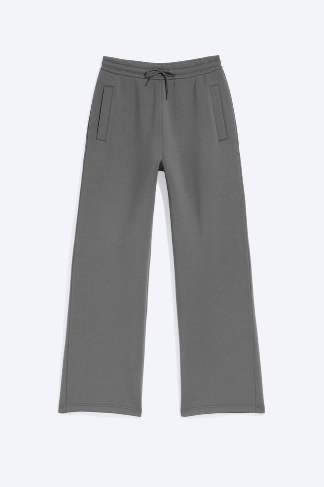 Locker geschnittene Scuba-Sweatpants - Dunkelgrau/Grau meliert/Schwarz - 1