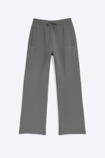Mörkgrå - Sweatpants i scuba med lös passform - 0