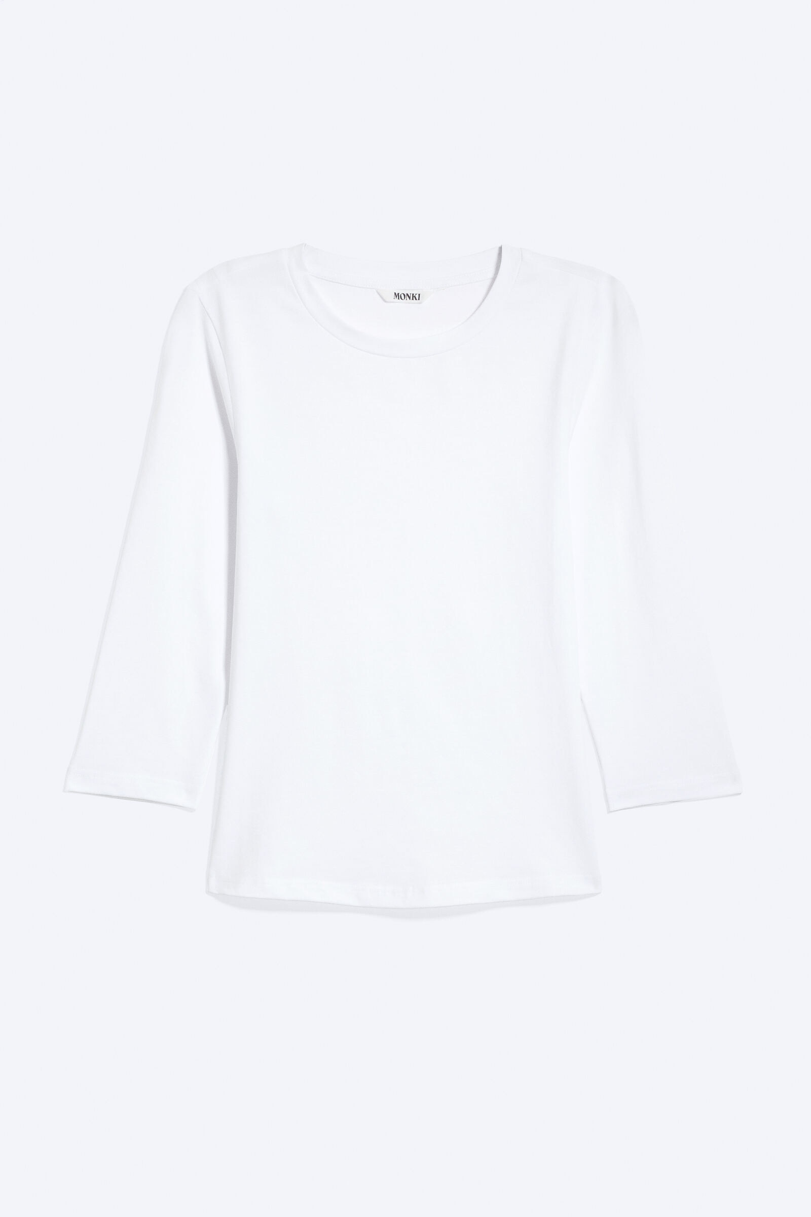 Round Neck Three-Quarter Sleeve Top