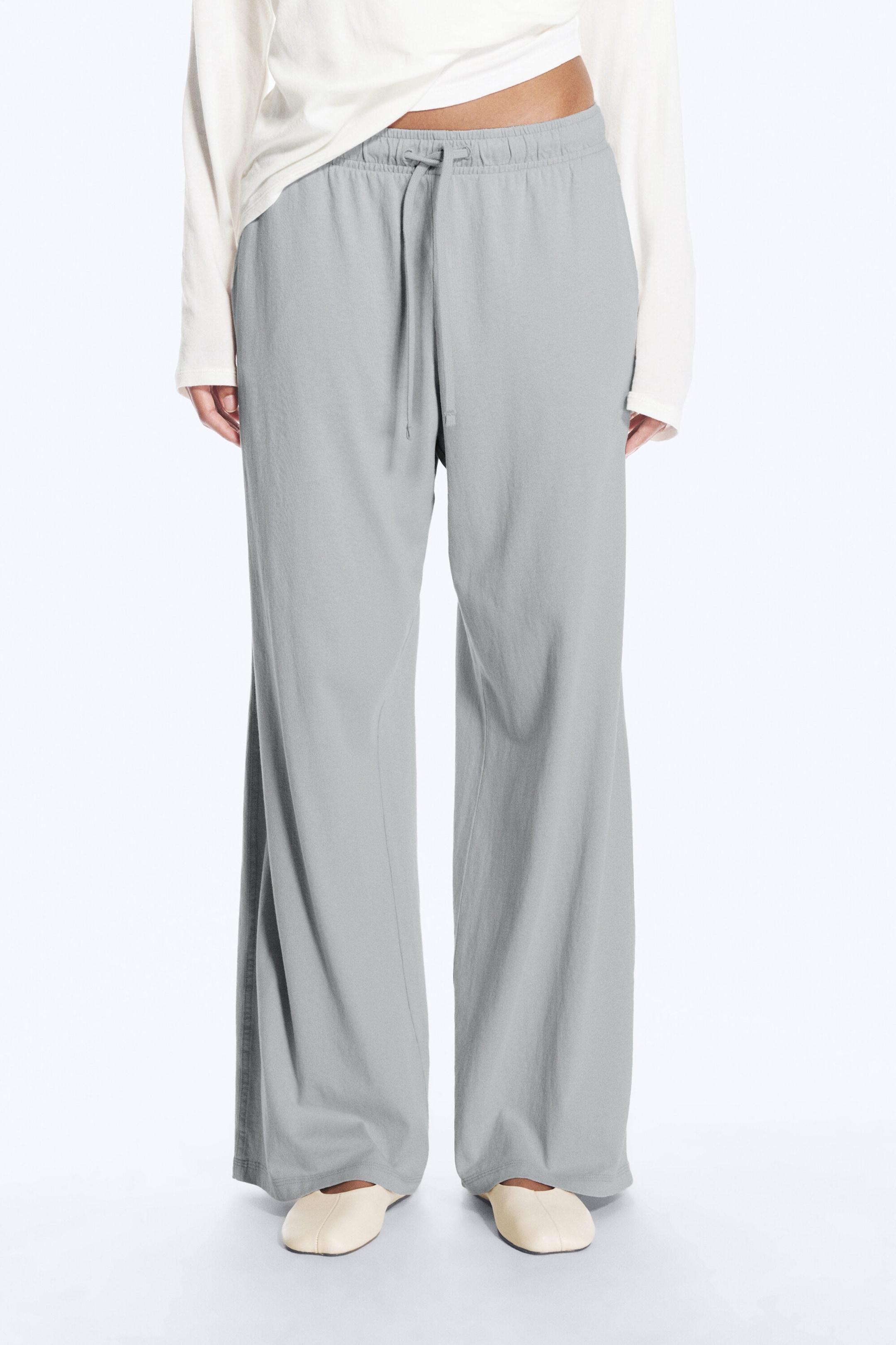 Light Dusty Grey - Relaxed Pyjama Trousers - 1