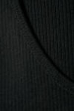 Black - Sheer Rib Tank Top - 4
