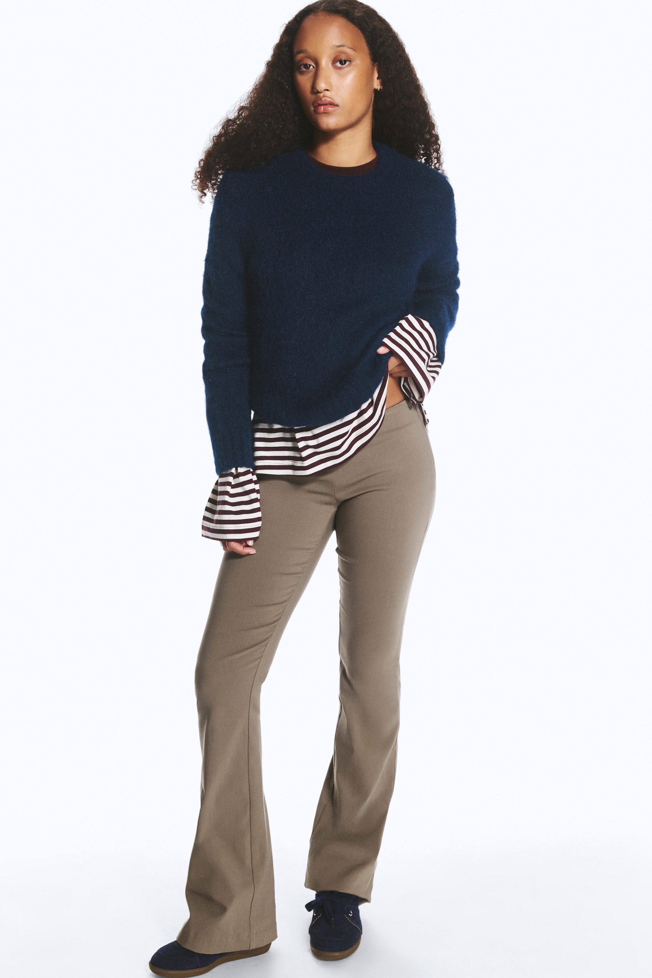 Dark Blue - Knitted Sweater - 2