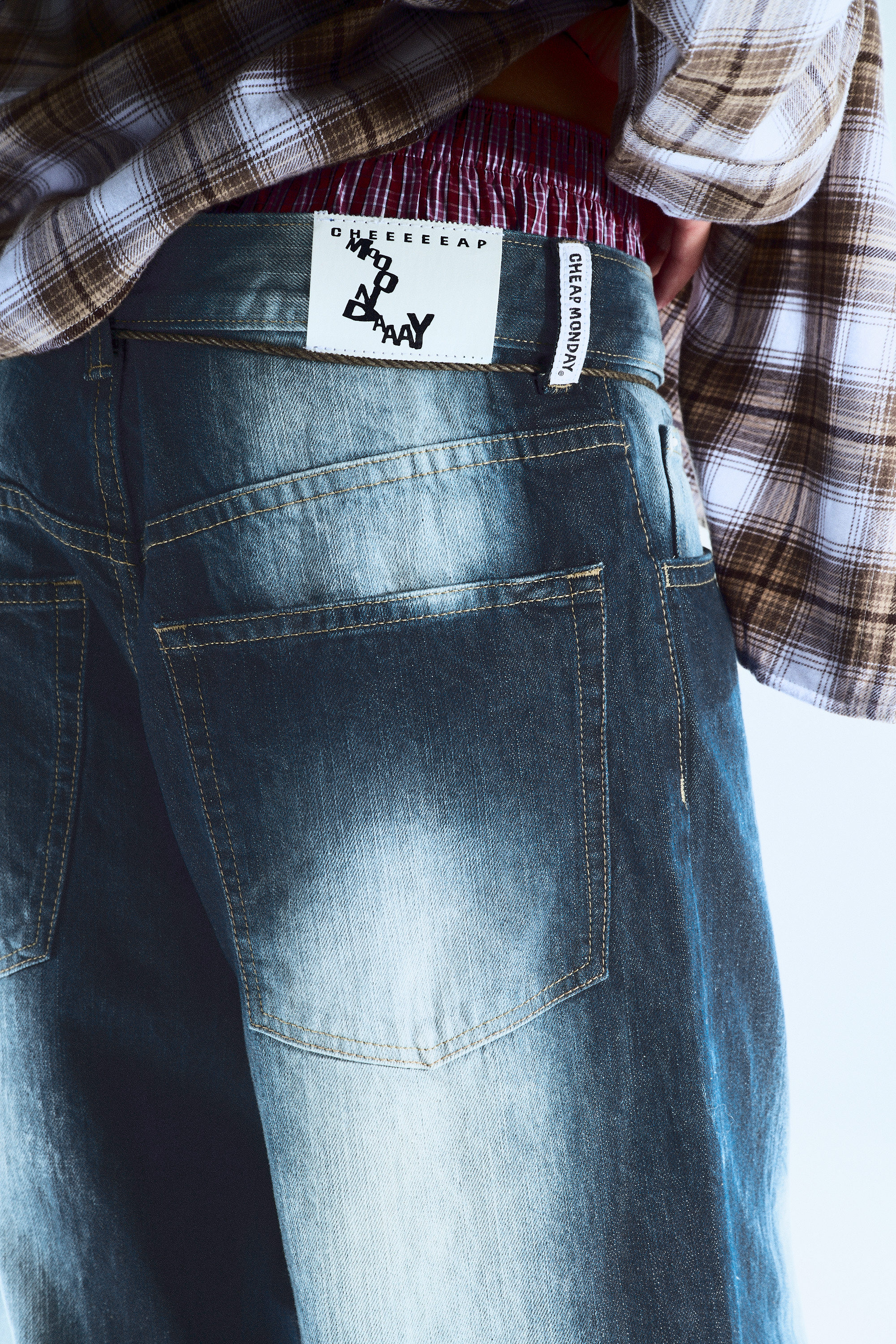 Blue Spray - Looser Regular Waist Loose Straight Jeans - 3