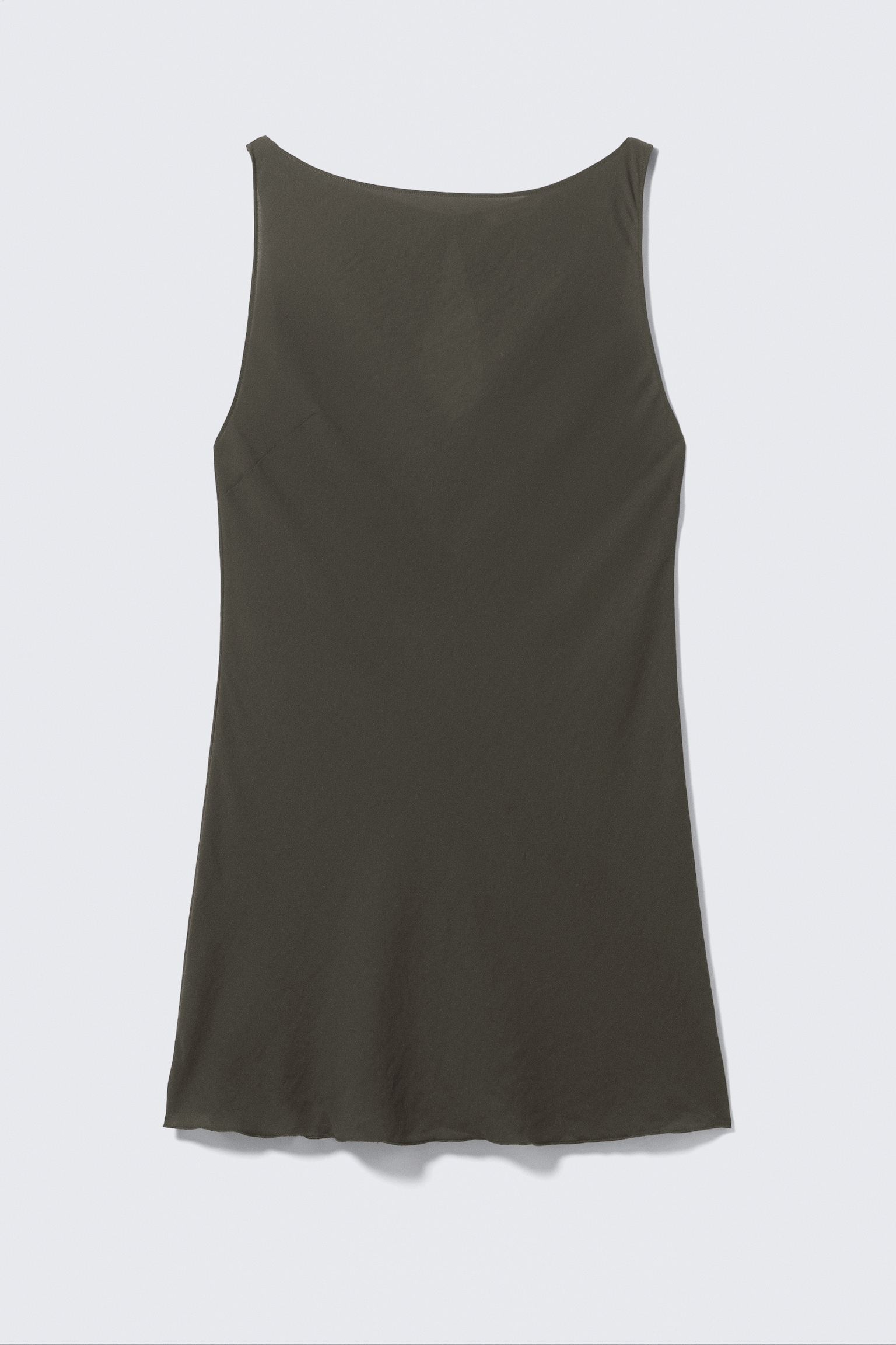 Priehľadné mini šaty bez rukávov s lodičkovým výstrihom - Tmavosivá/Dark Blue/Čierna a tmavá krtčia - 2