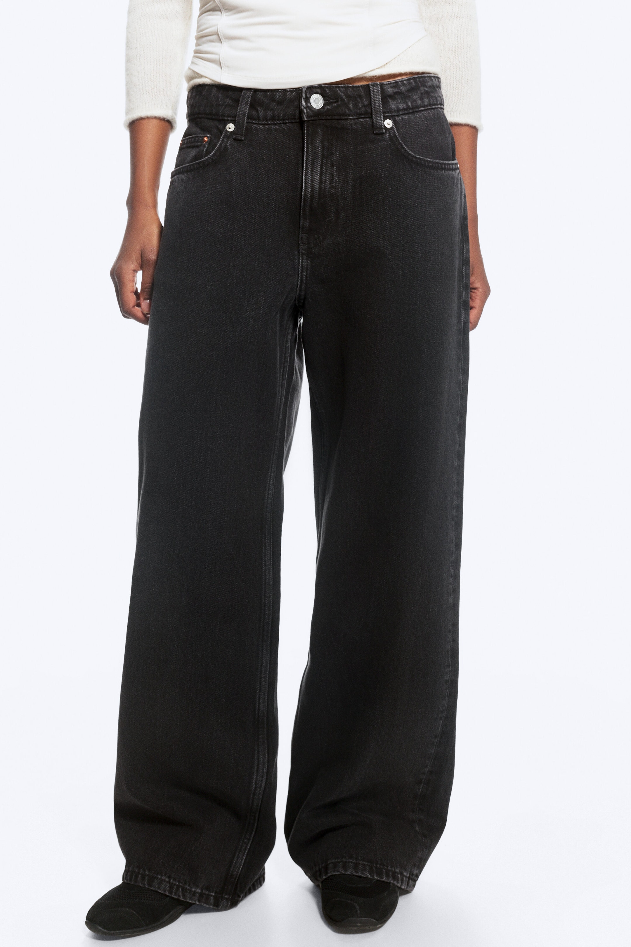 Tuned Black - Schwarz - Missy Low Waist Loose Straight Jeans - 2