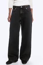 Tuned Black – Noir - Jean droit ample taille basse Missy - 1
