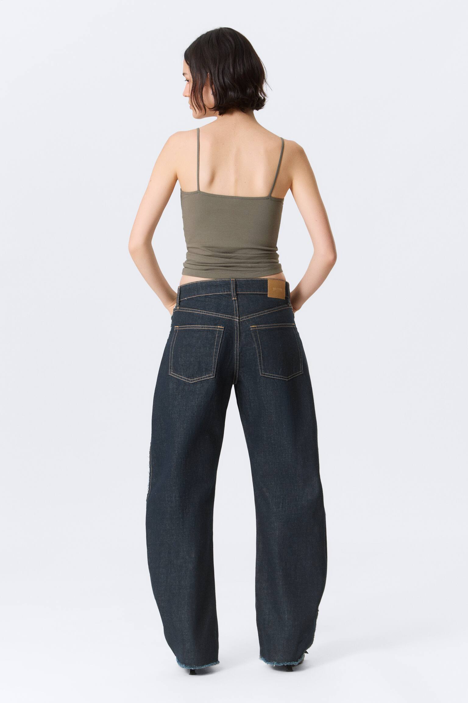 Abell Mid Rise Regular Barrel Leg Jeans - Blue Rinse- Azul oscuro/Gnarly Blue - Azul medio - 7