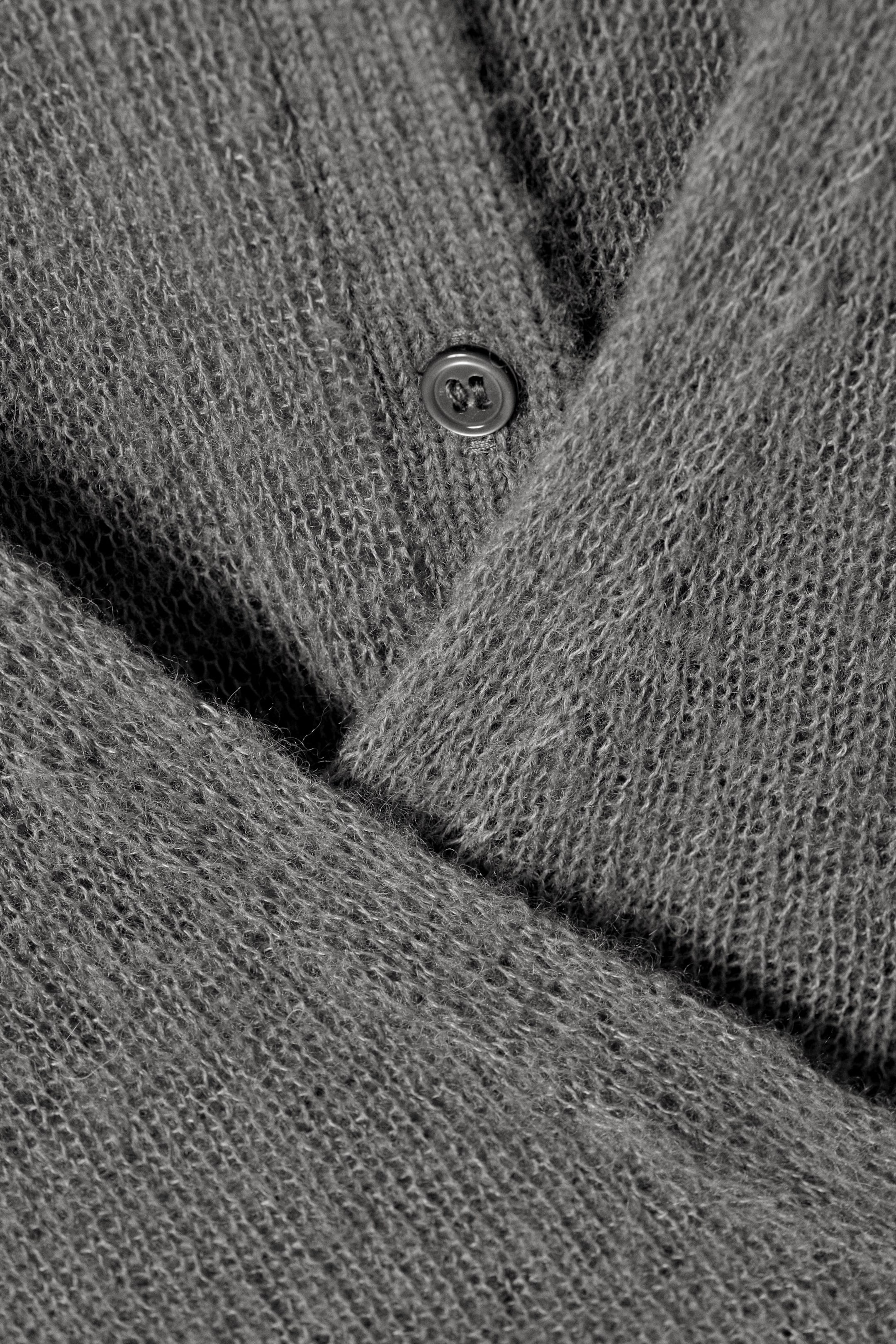 Grey - Buttoned Wrap-Effect Wool-Blend Cardigan - 5