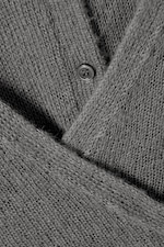 Grey - Buttoned Wrap-Effect Wool-Blend Cardigan - 5