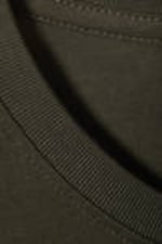 Dunkles Khakigrün - Boxy Longsleeve aus Baumwolle - 4