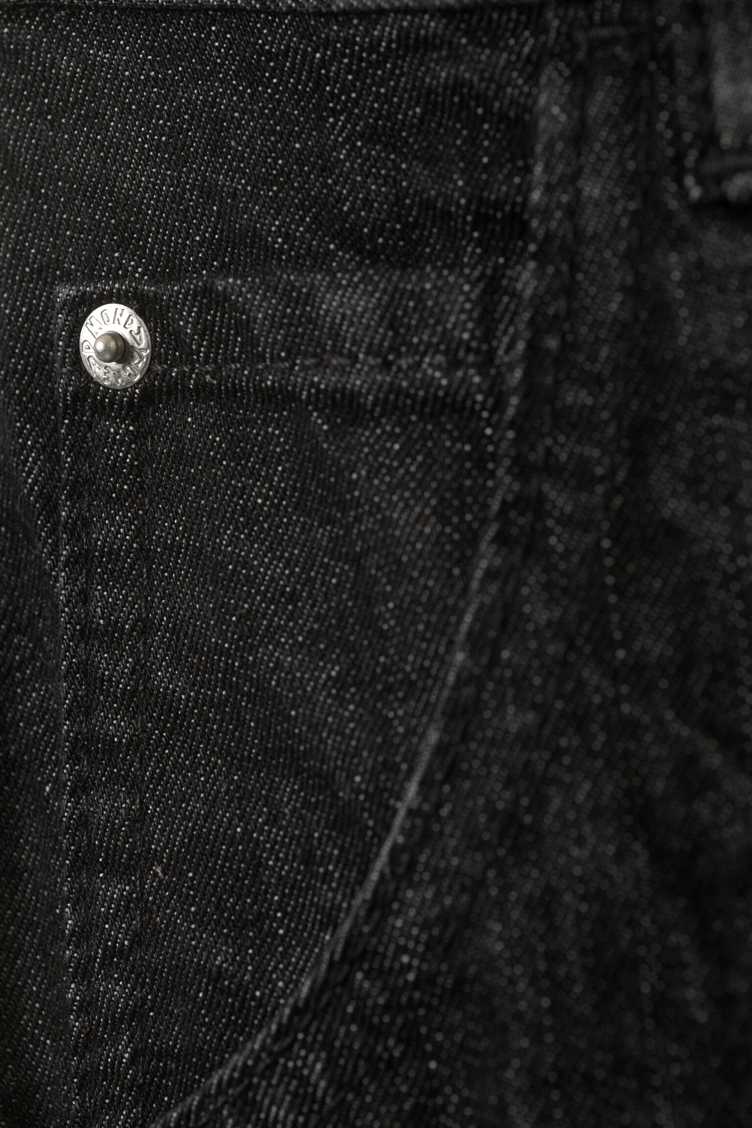 Jeans barrel unissexo de cintura baixa Dunno - Lavagem preta - Preto - 10