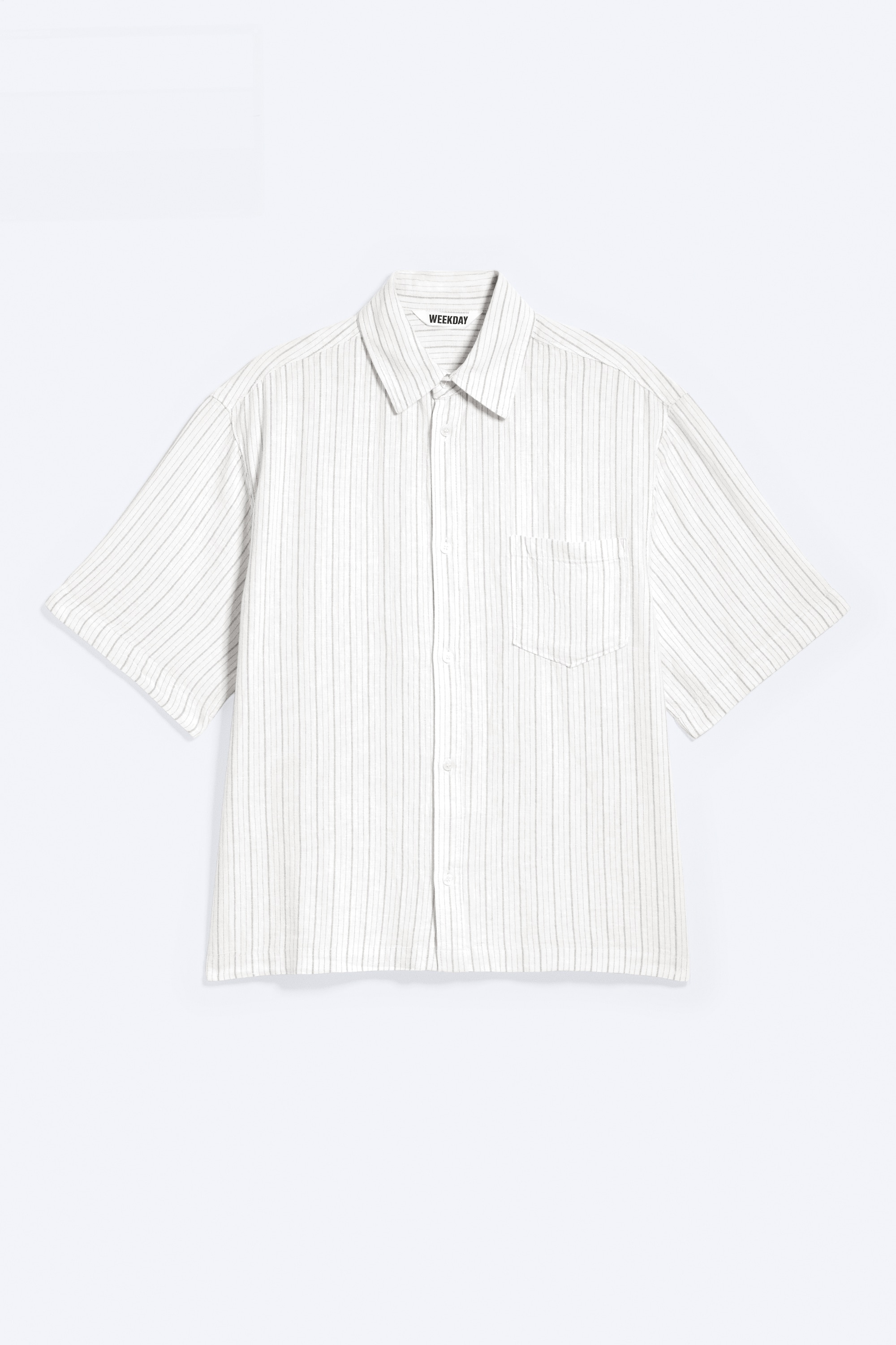 Avslappet kortermet skjorte i linblanding