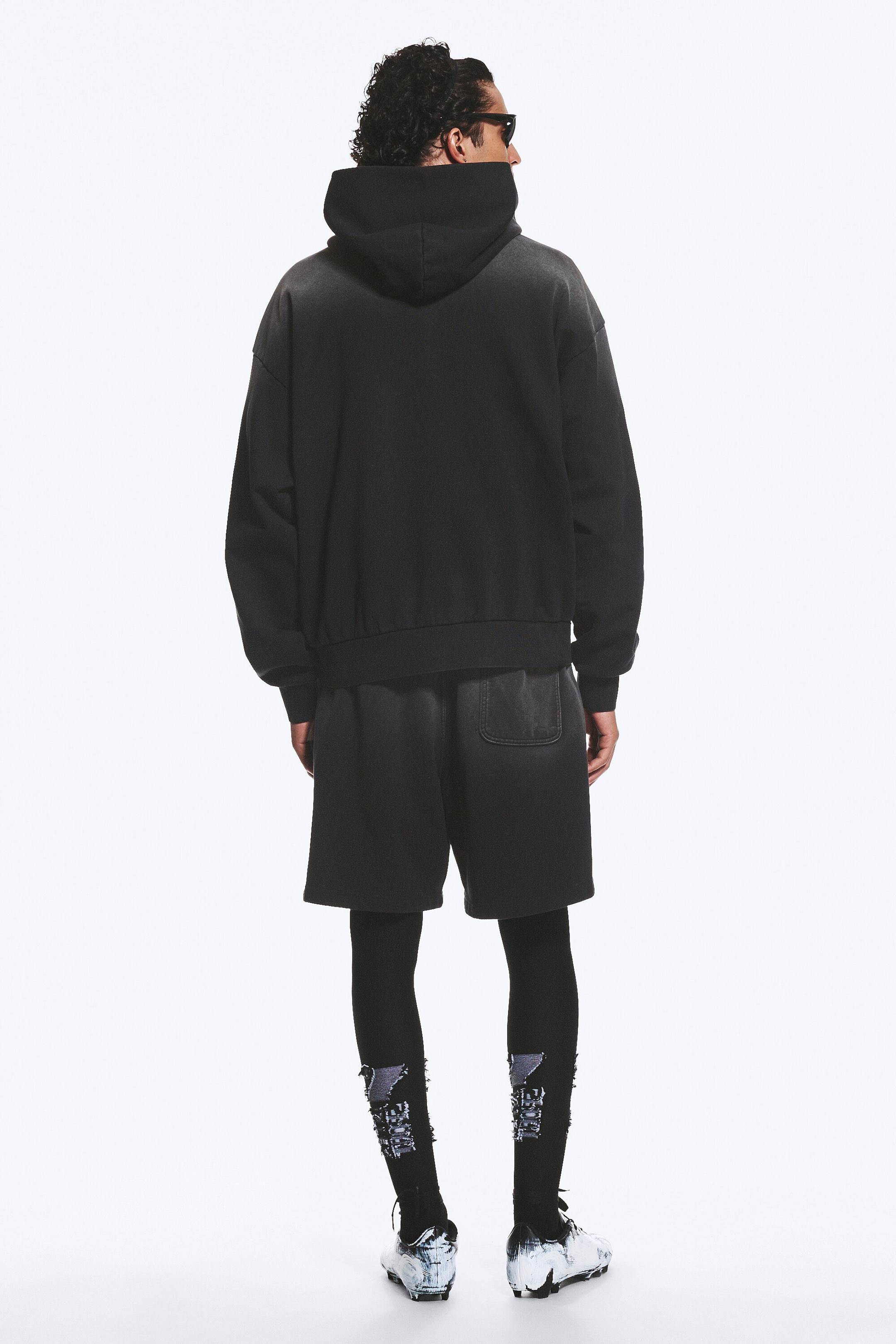 Dark Black - TOFFS Loose Fit Football Hoodie - 4