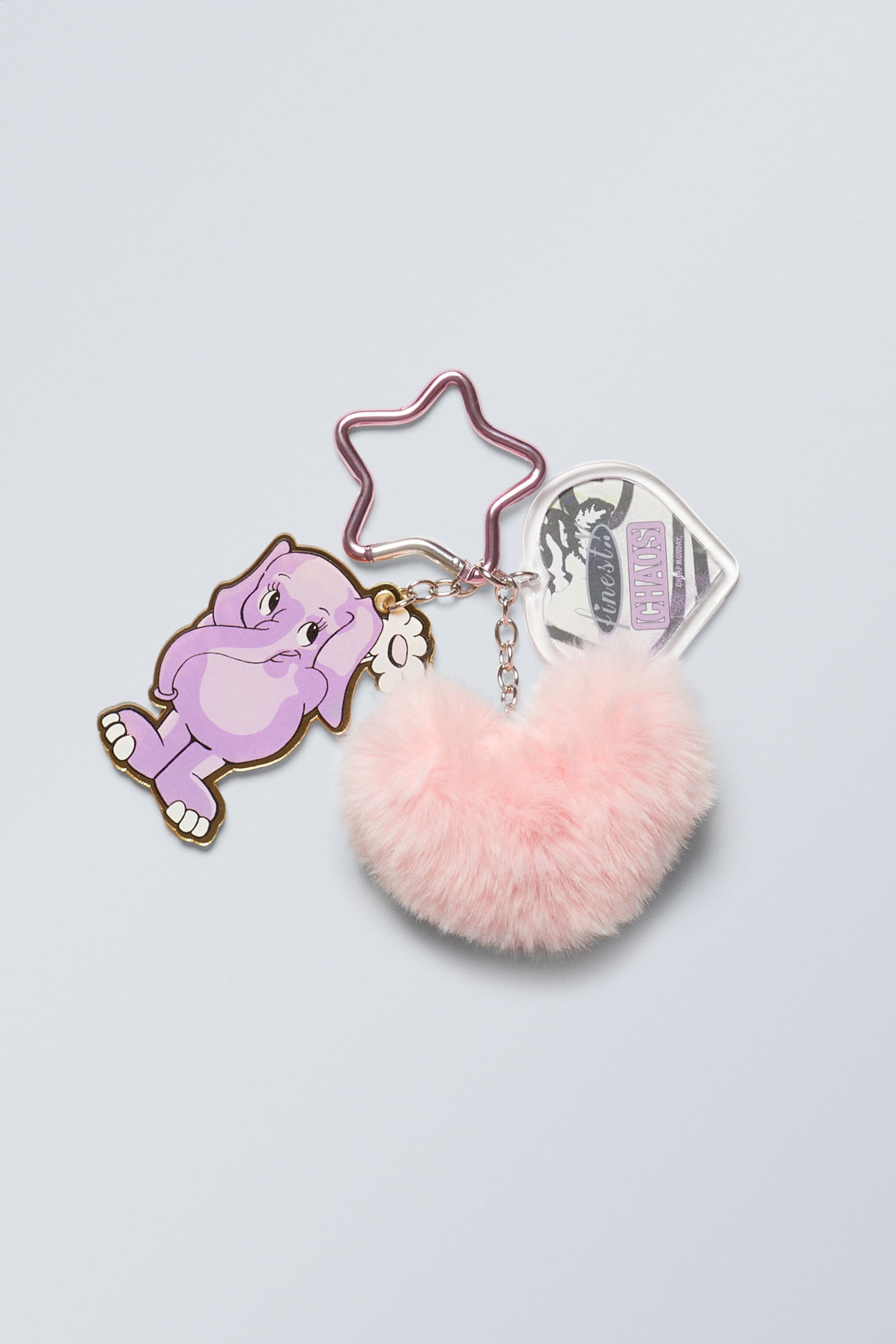 Pink - Elephant - Charm Keychain - 1