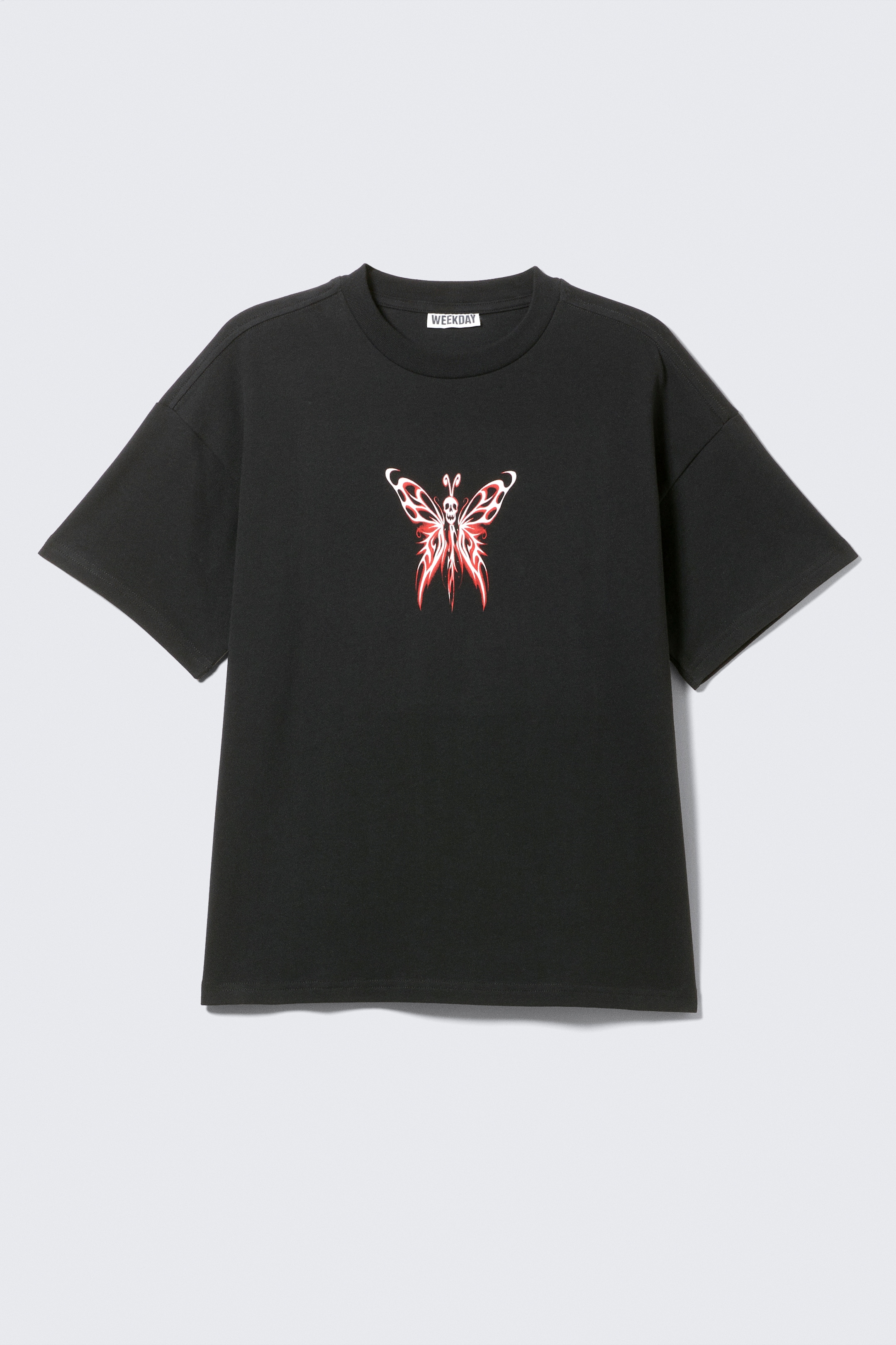Größeres Bild anzeigen: Bedrucktes kastiges T-Shirt - Schwarz - Butterskull - Men | H&M AT 5