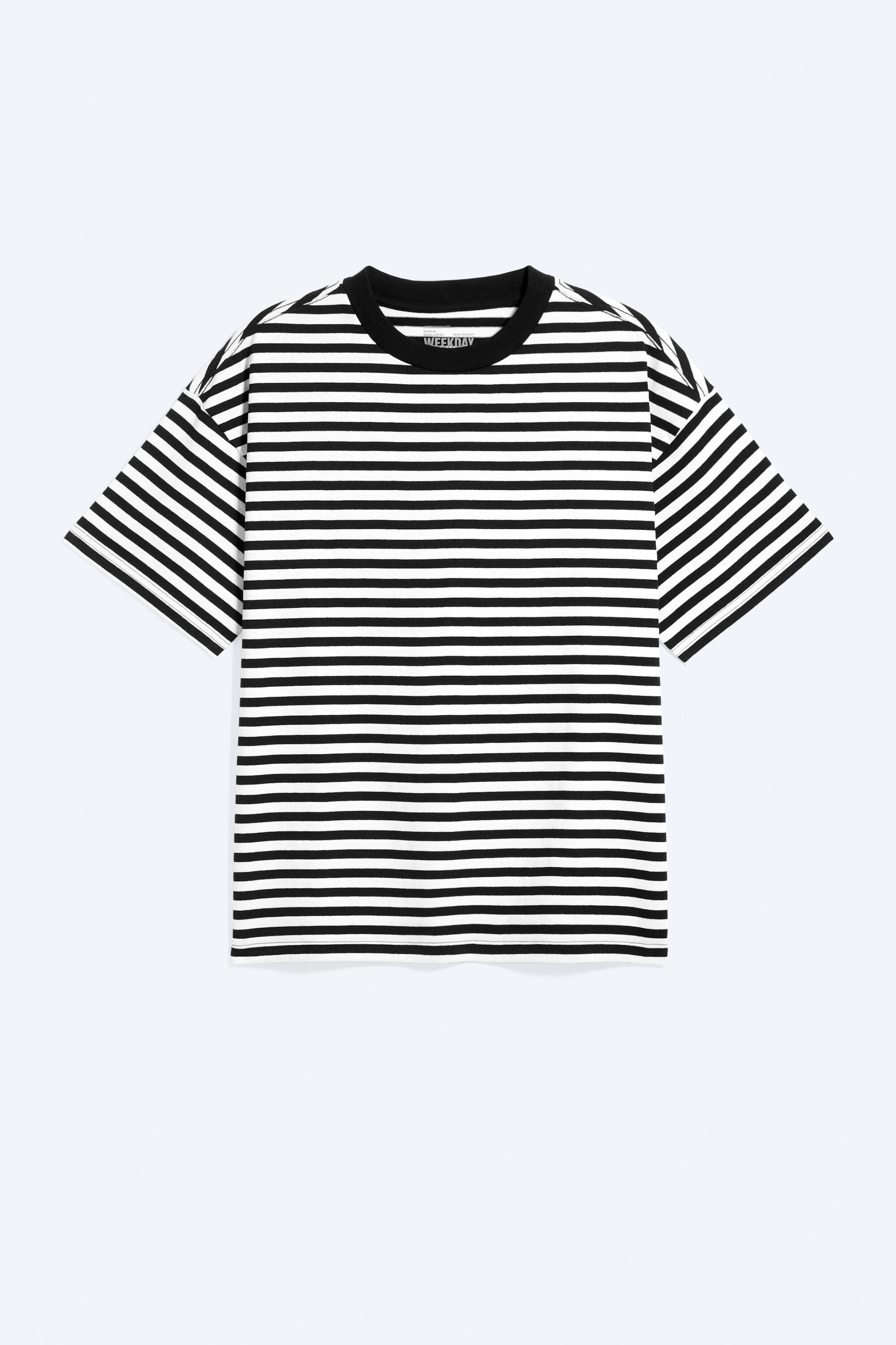 Striped White/Black - LOOSE FIT T-SHIRT - 0