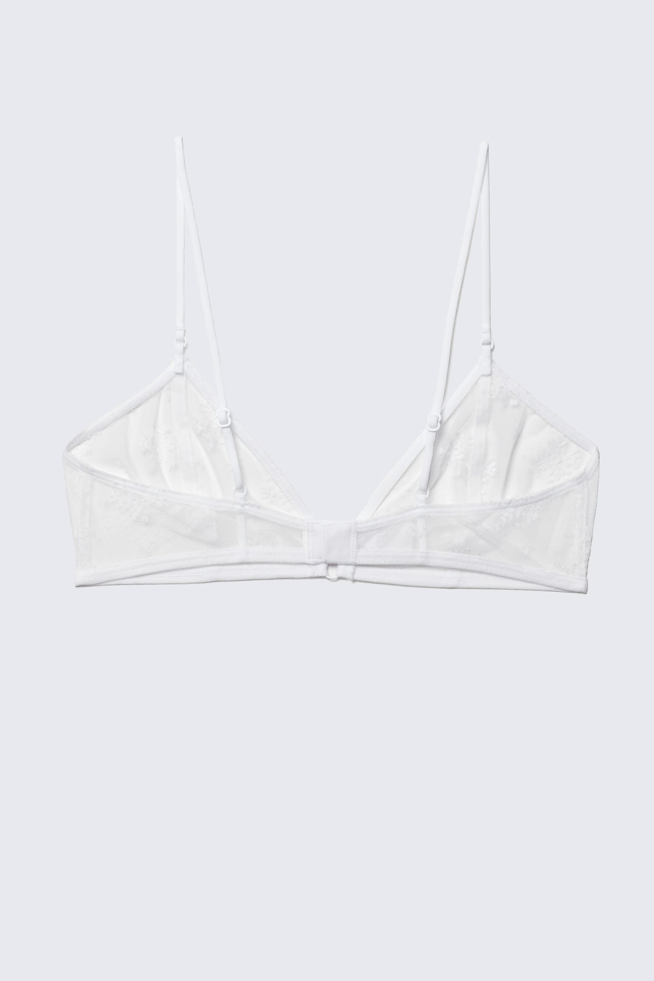 Vit - Skir triangel-BH i spets - 2