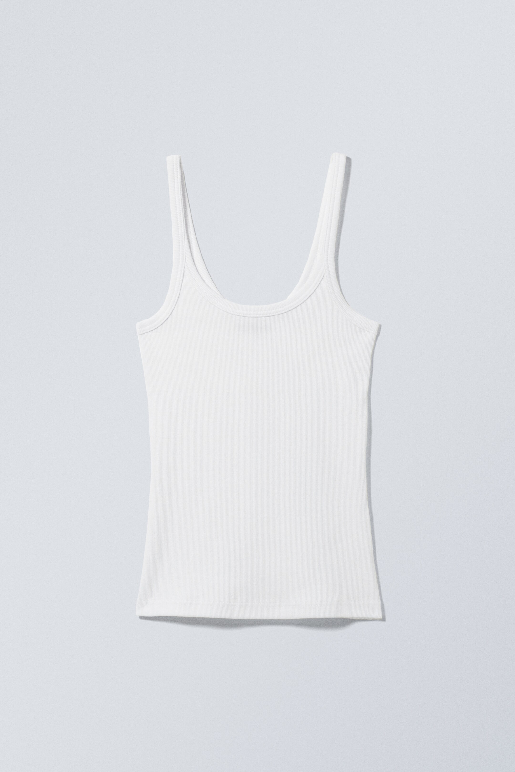 Visualizza immagine più grande: Canotta aderente a coste - Bianco - DONNA | H&M IT 1