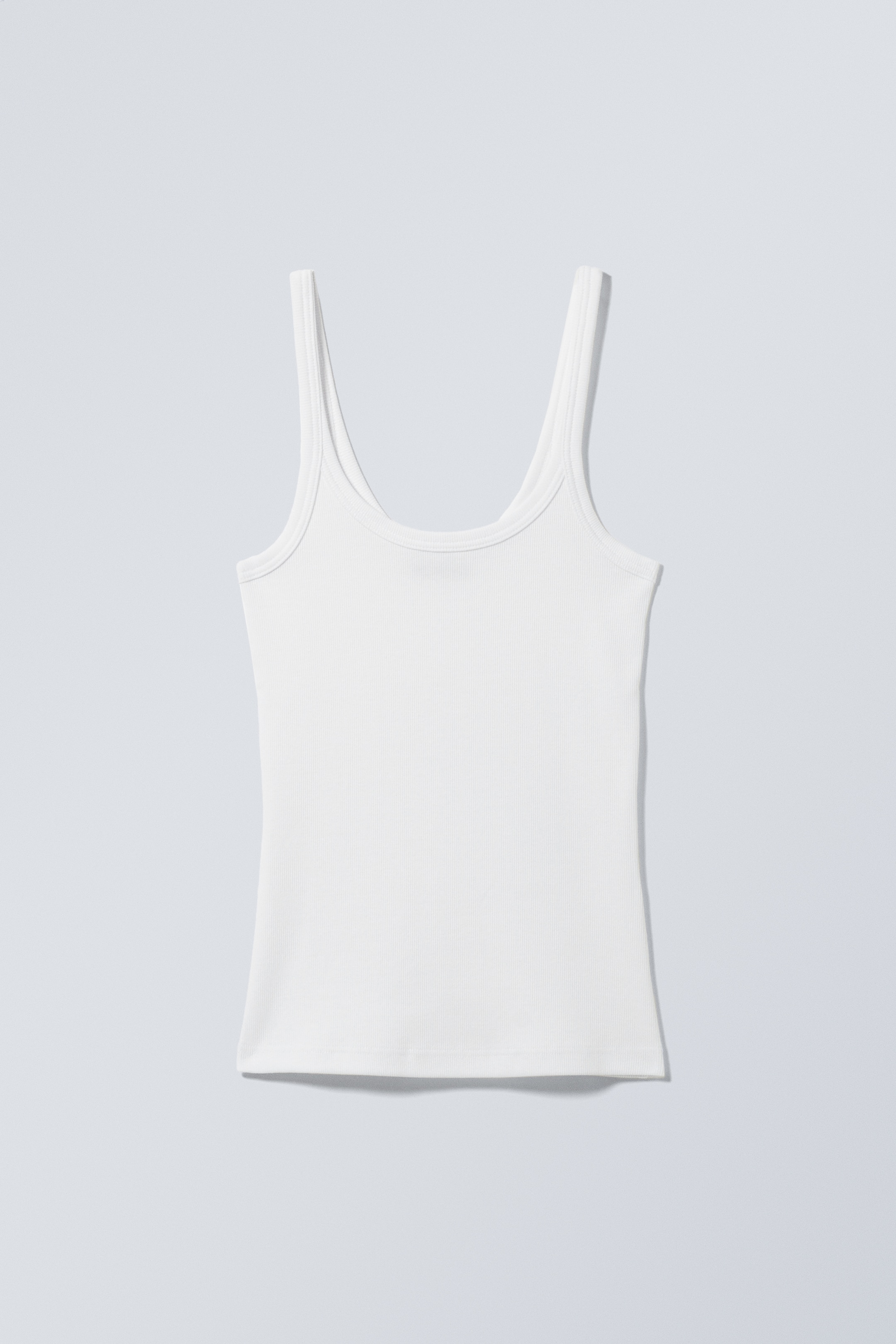 Zobrazit větší obrázek: Close Fitted Ribbed Singlet - White - ŽENY | H&M CZ 1
