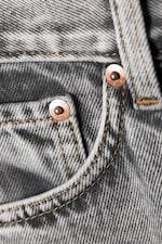 Monolith Grey - Light Grey - Galaxy Mid Rise Loose Straight Jeans - 1