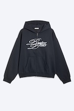 Mörkblå - Broken Beats - Ledig grafisk zip-hoodie - 4
