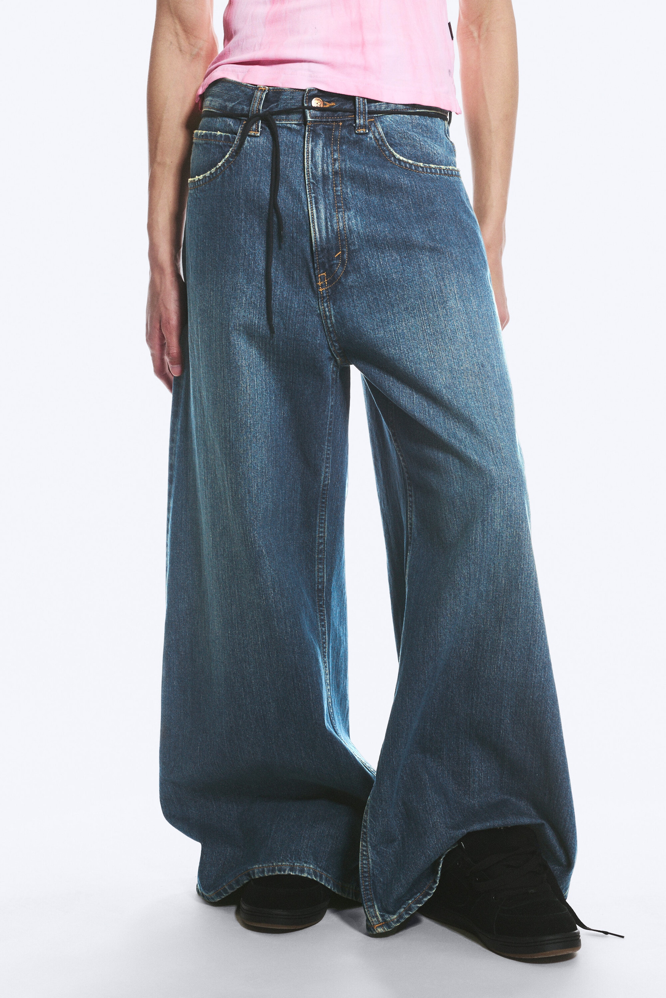 Tide Blue - Dunkelblau - Rad Super – Weite Jeans mit normaler Taille - 2