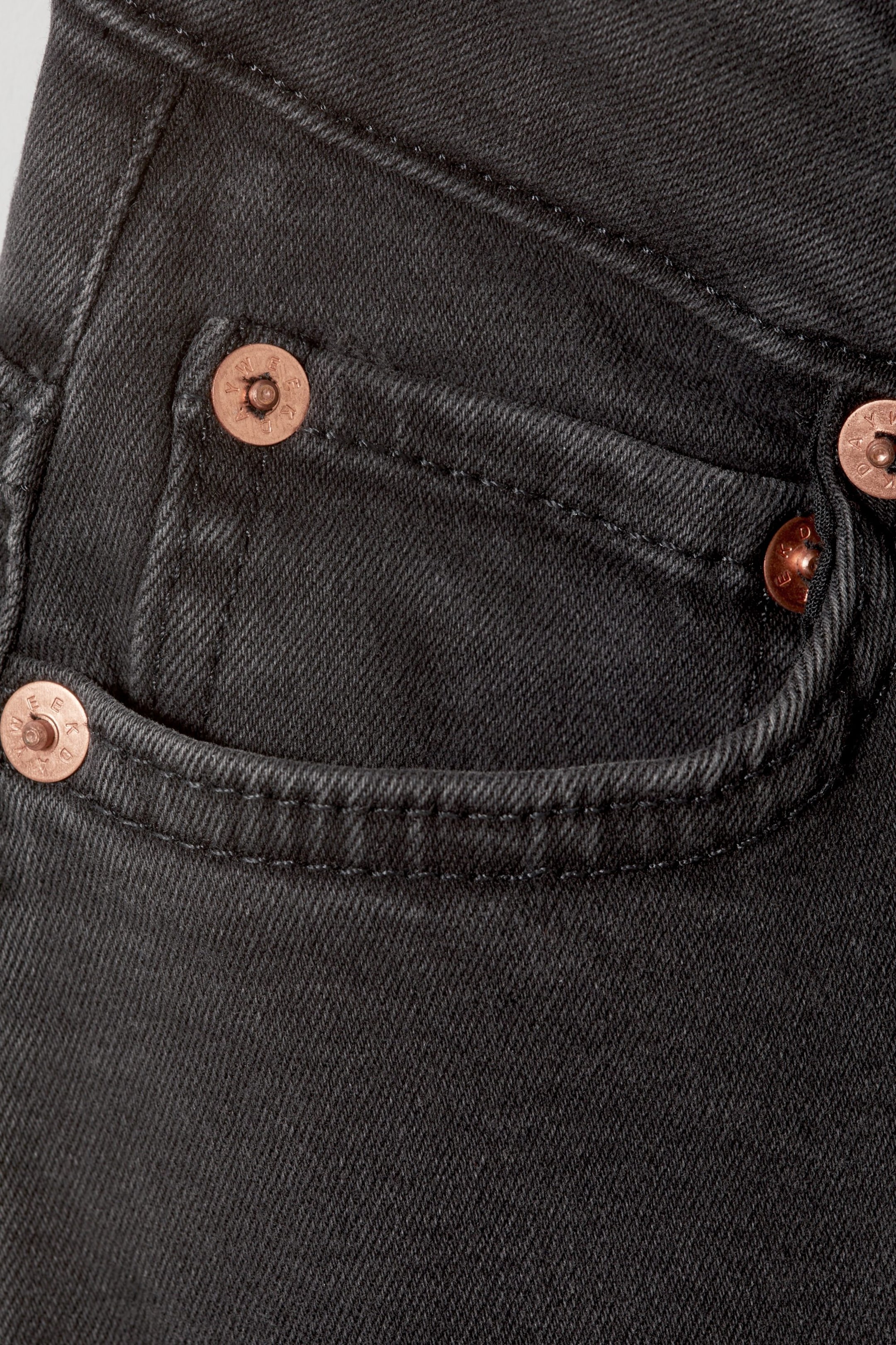 Black Lux - Black - Twig Curve Mid Rise Slim Straight Jeans - 2