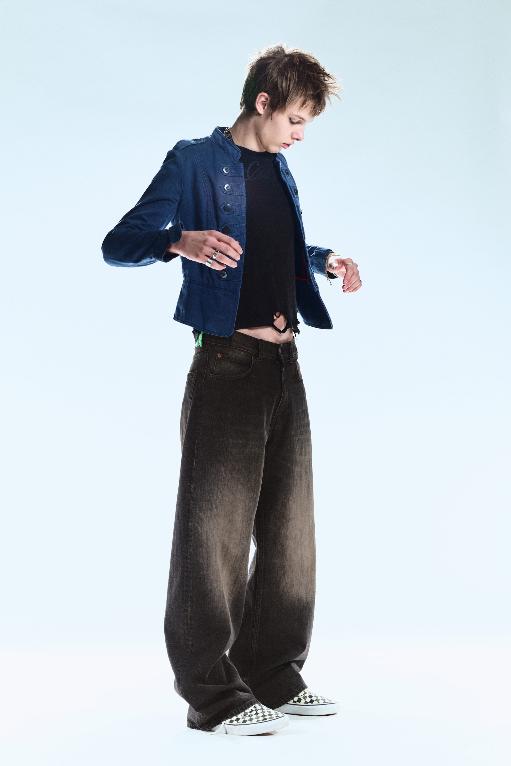 Mustard Black - Schwarz - Looser – Weite Jeans mit normaler Taille - 3