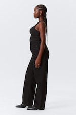 Black Rinse - Black - Halo Curve High Waisted Regular Wide Jeans - 2
