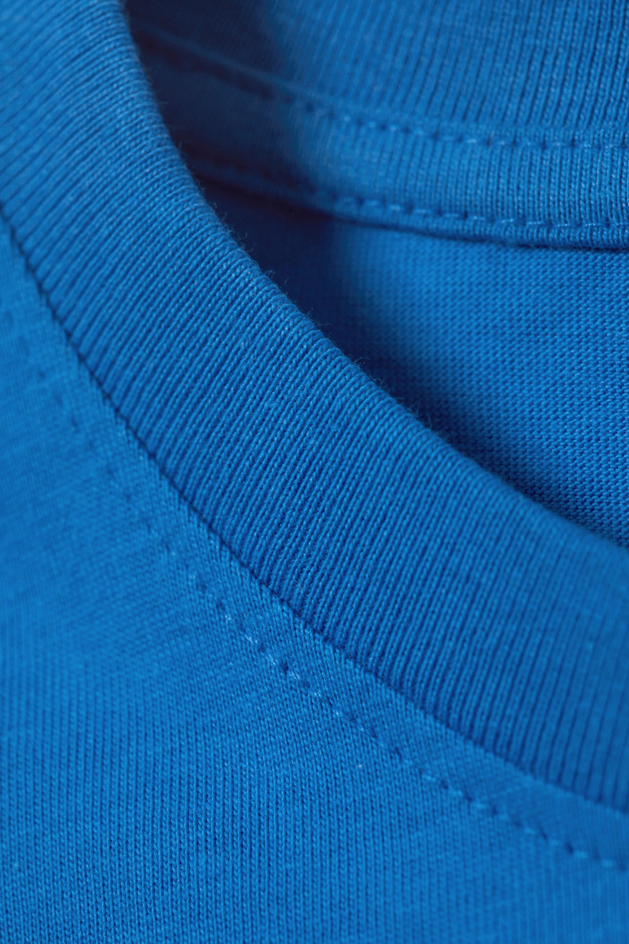 Bright Blue - Relaxed Boxy Cotton T-shirt - 3