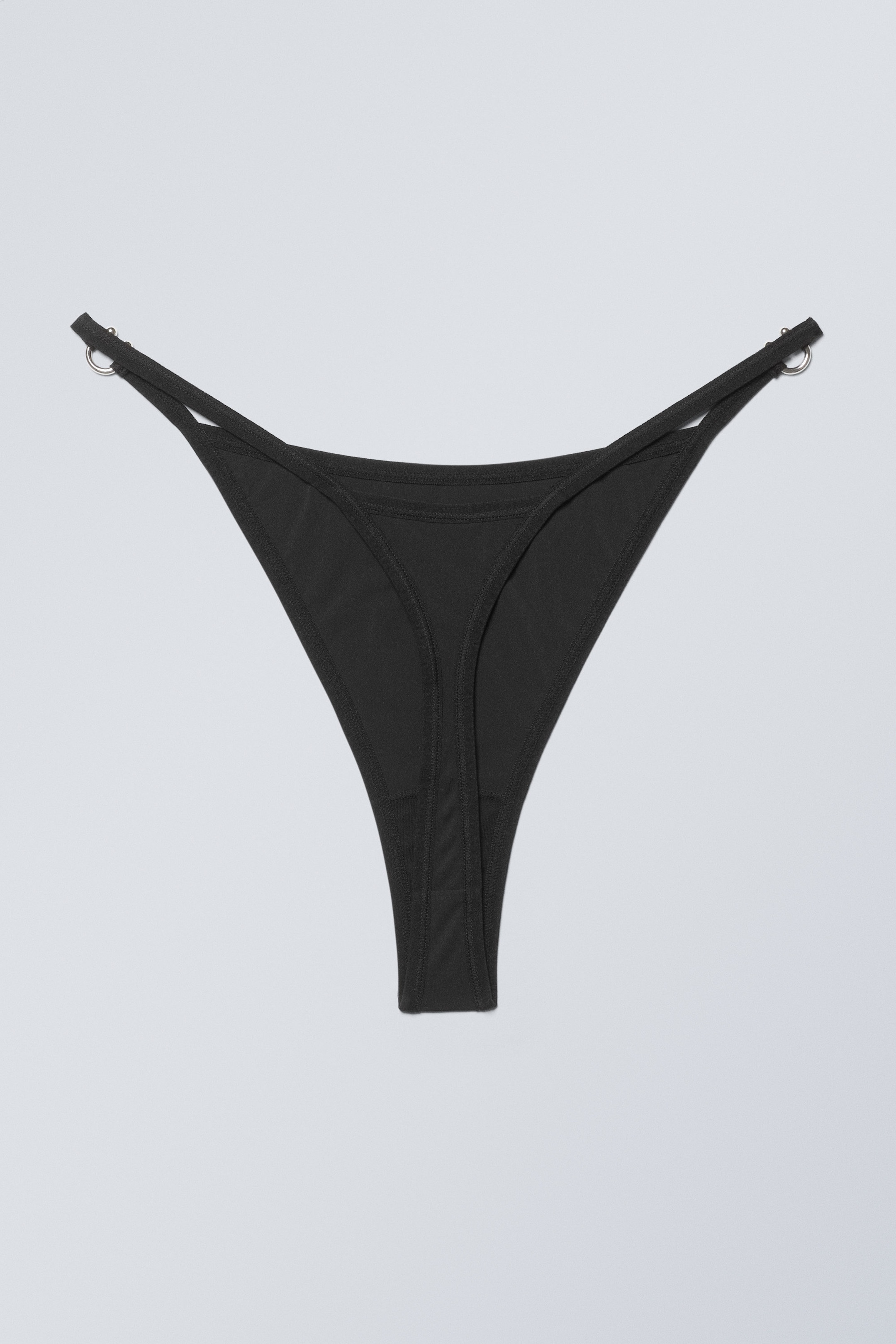 Svart - Tori Piercing Tanga String - 1