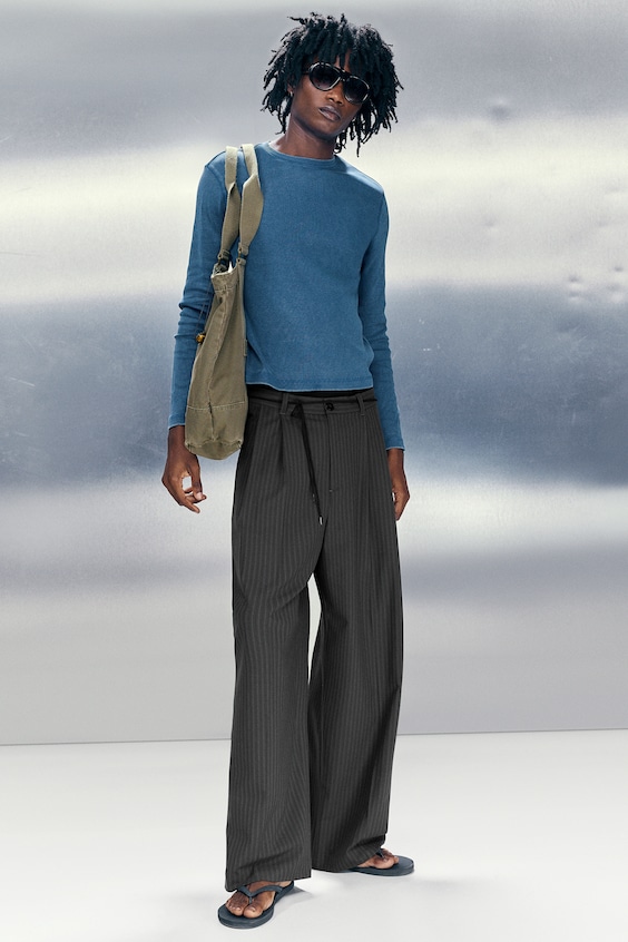 Baggy Straight Leg Spodnie Nate Regular Waist