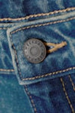 Jackpot Blue - Ample Low Loose Denim Shorts - 1