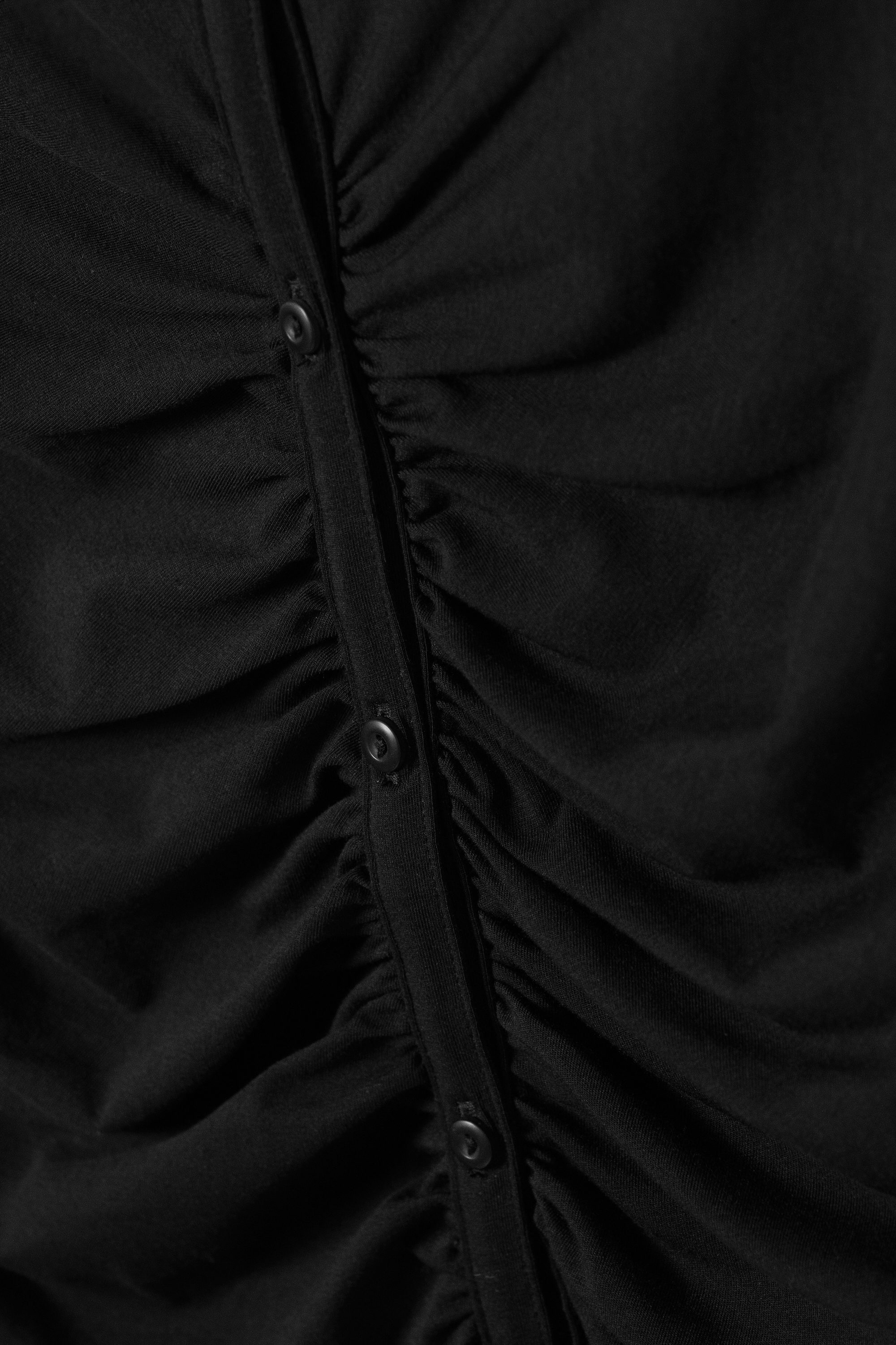 Schwarz - Langarmkleid - 4