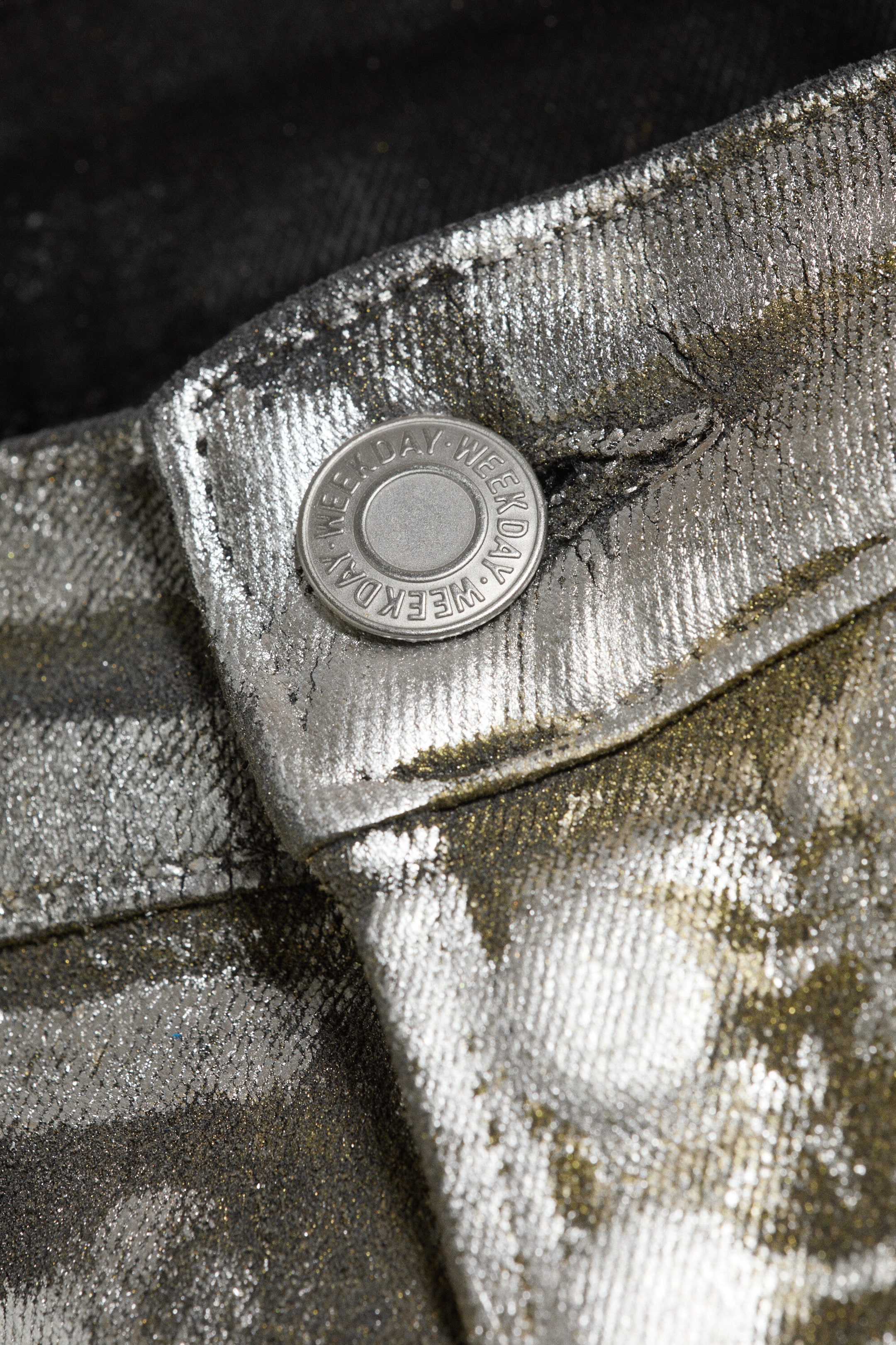 Silber/Gold beschichtet - Low Waist Coated Bootcut Jeans - 5