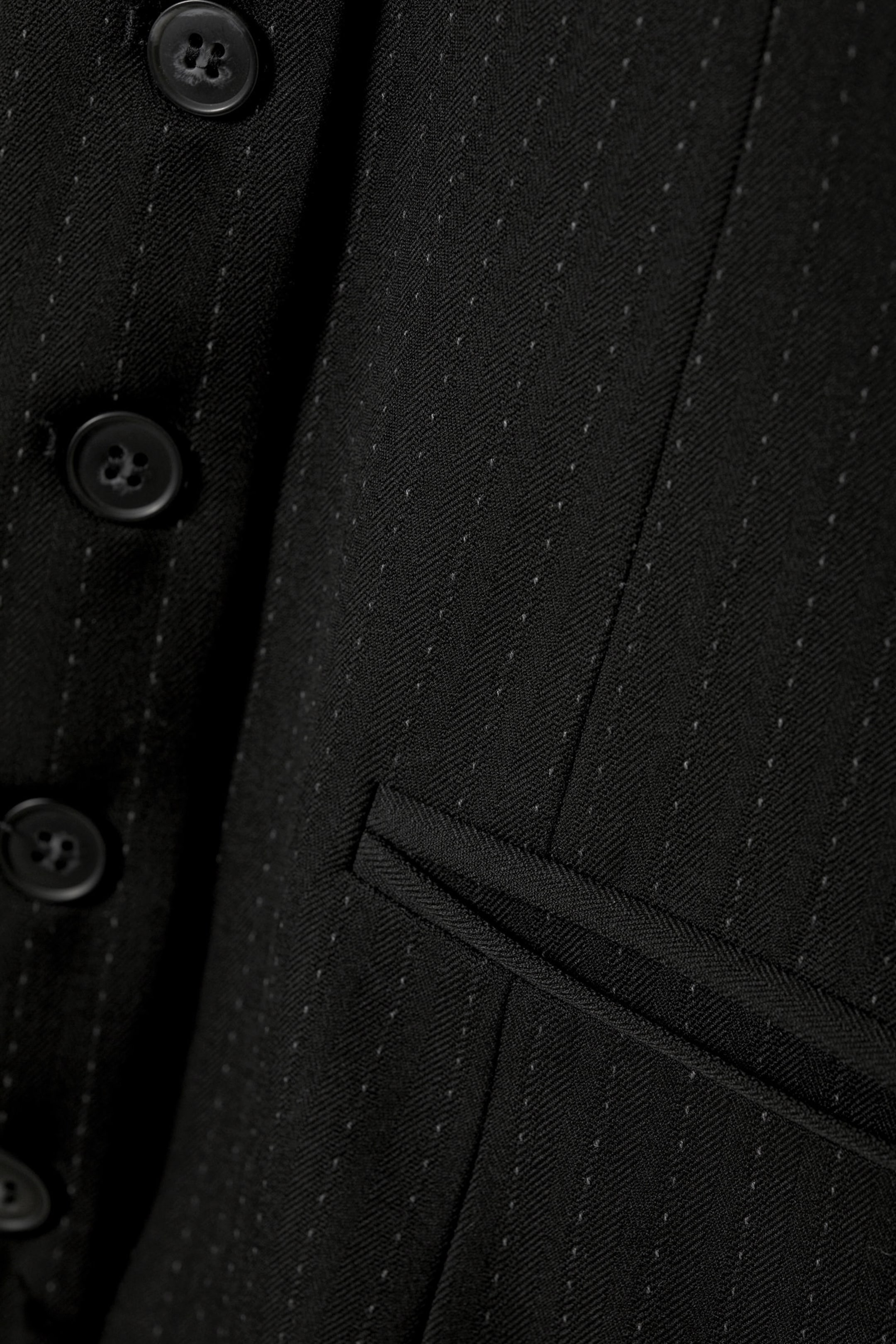Black Stripe - Mini Suiting Dress - 2