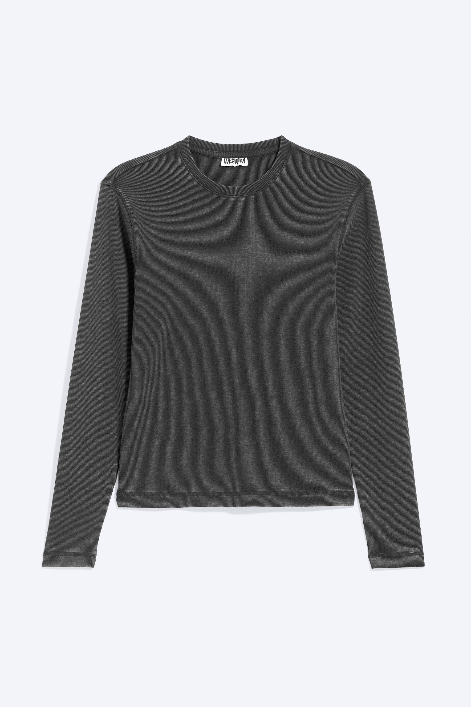 Ribbed Long-Sleeved T-shirt - Washed Black/Dusty White/Washed Dark Brown/Striped Black/Washed Black/Washed Dark Blue