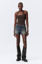 Dark Grey - Square Neck Halter Top - 1