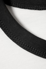 Binding Wit - Zwart - Katoenen T-shirt met contrasterende boord en korte mouwen - 5