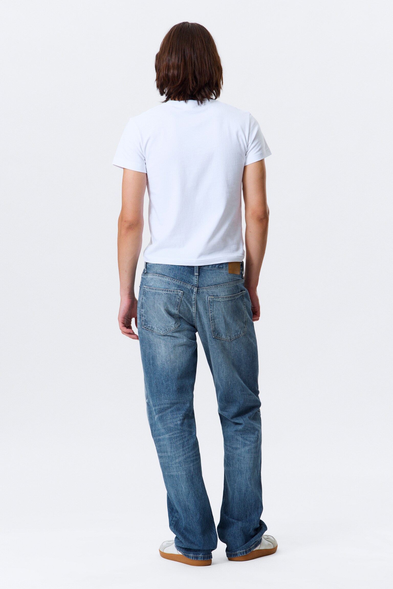 Meteor Low Waist Relaxed Straight Leg Jeans - Board Blue - Mellanblå - 3