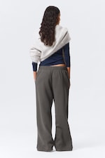 Washed Dark Grey - Loose Long Heavyweight Sweatpants - 3