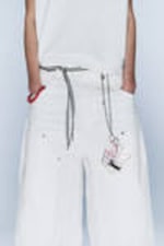 White - CM x LB Dunno White Unisex Carpenter Jorts - 4