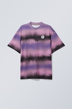 Blurry stripe - Great Graphic Printed Tee - 0