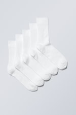Vit - 5-pack strumpor - 0