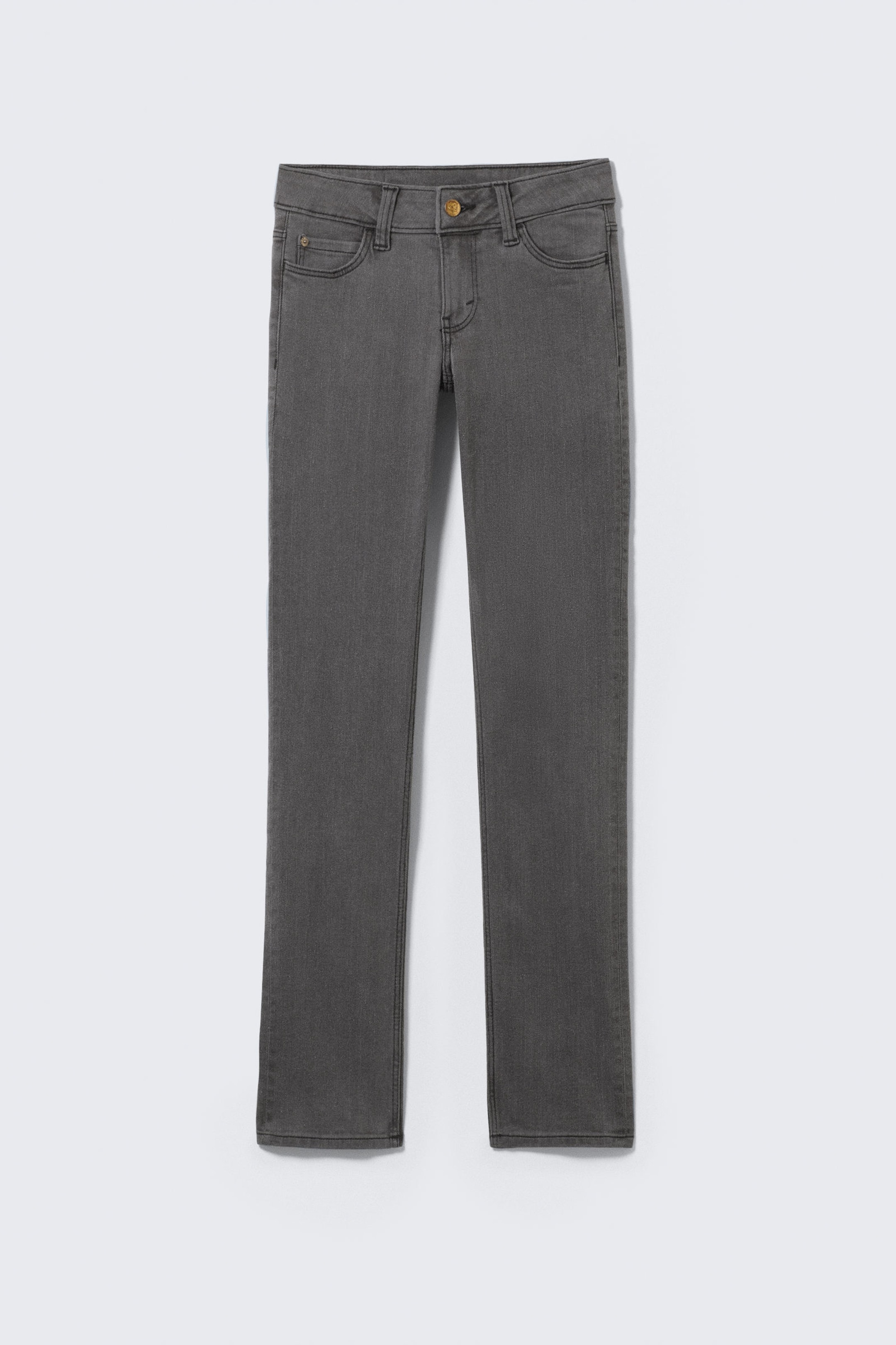 Bored Grey - Grå - Sleezie Low Waist Skinny Jeans - 4