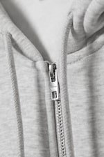 Grau meliert - Klassischer Zip-Hoodie - 4