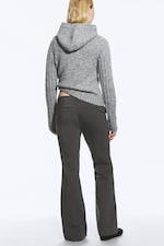 Dark Grey - Low waist Bootcut suiting trousers - 3