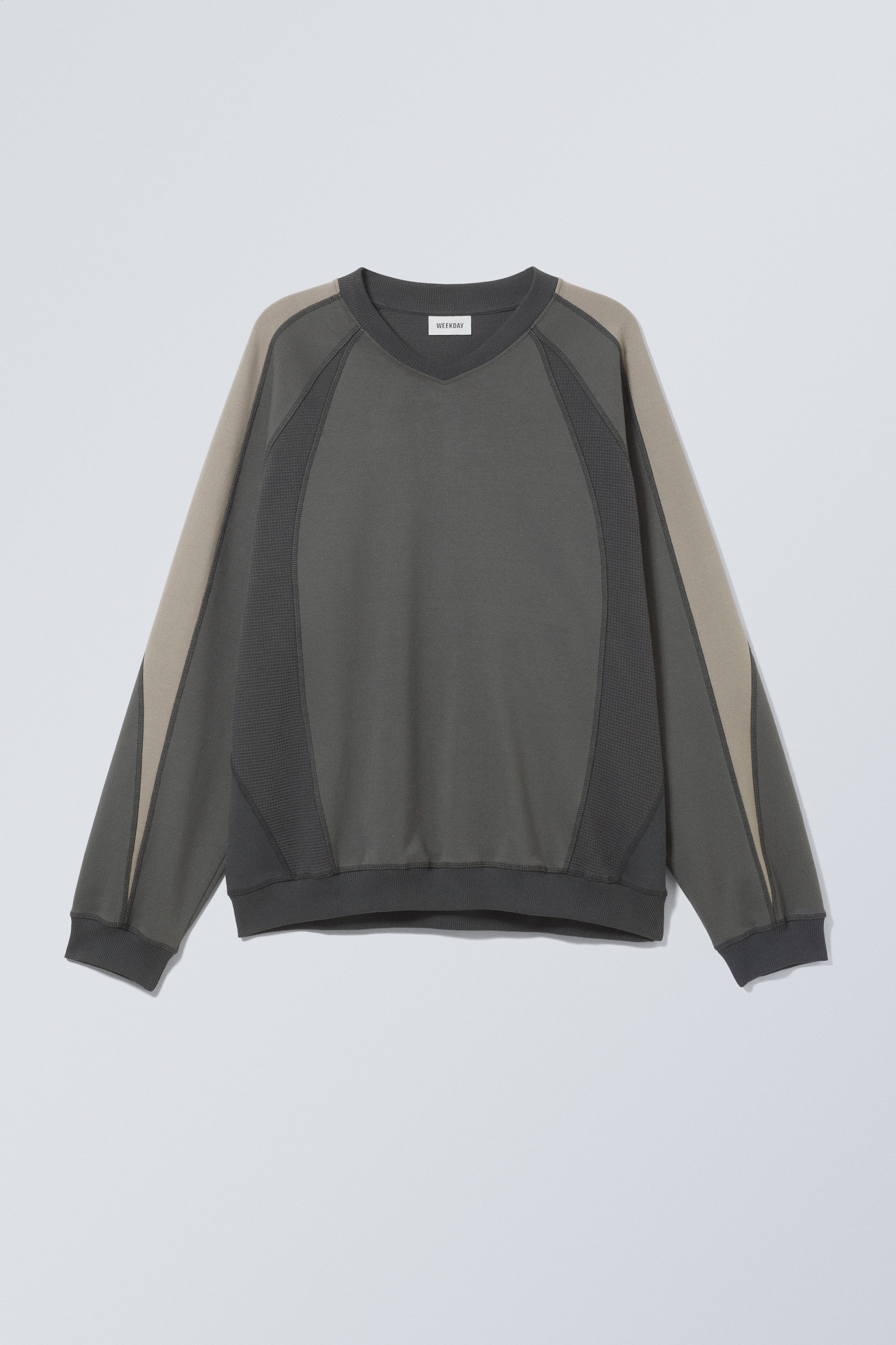Dark Grey Colour Block - Scott Colour Block Sweatshirt - 0