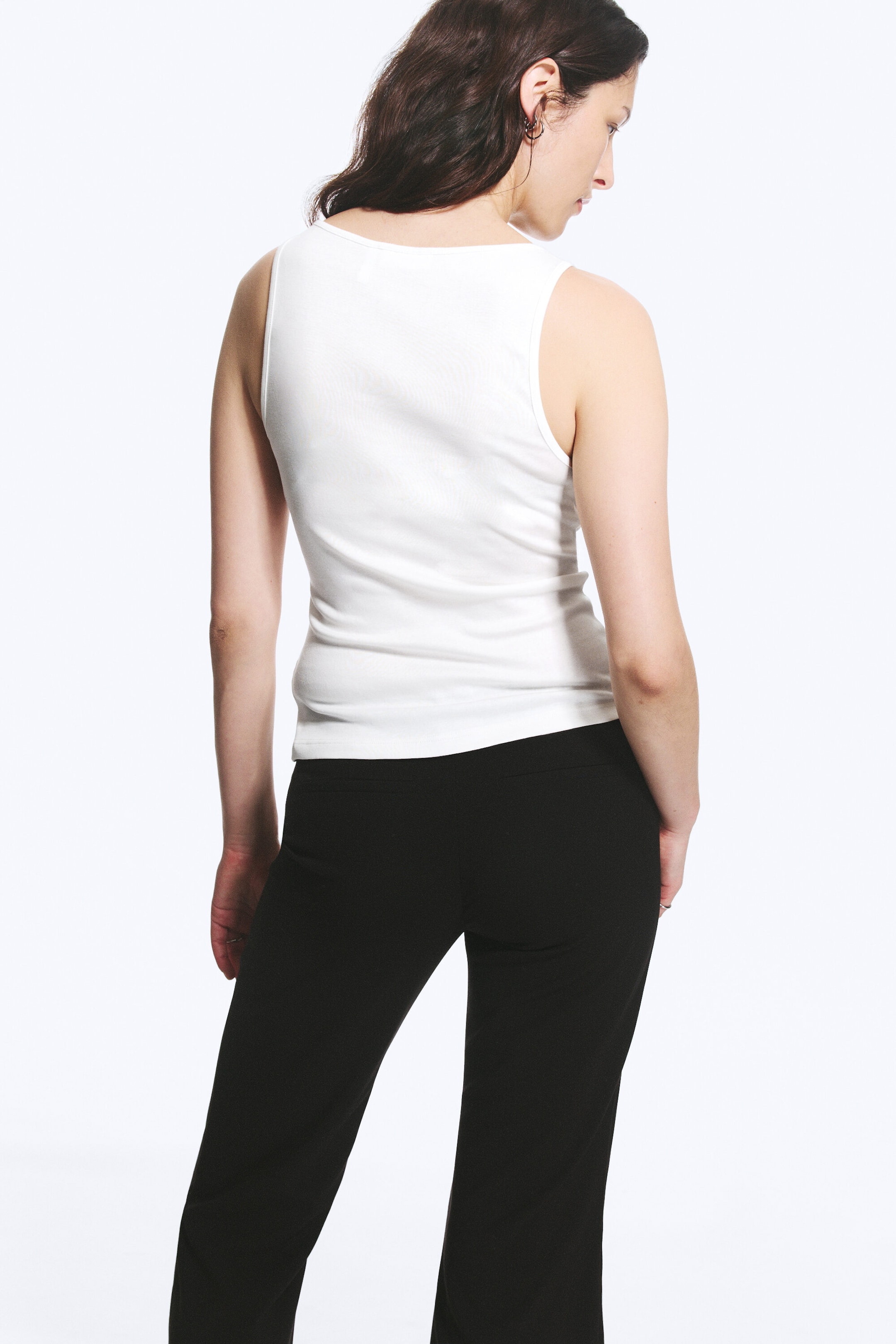 White - Henley tank top - 3